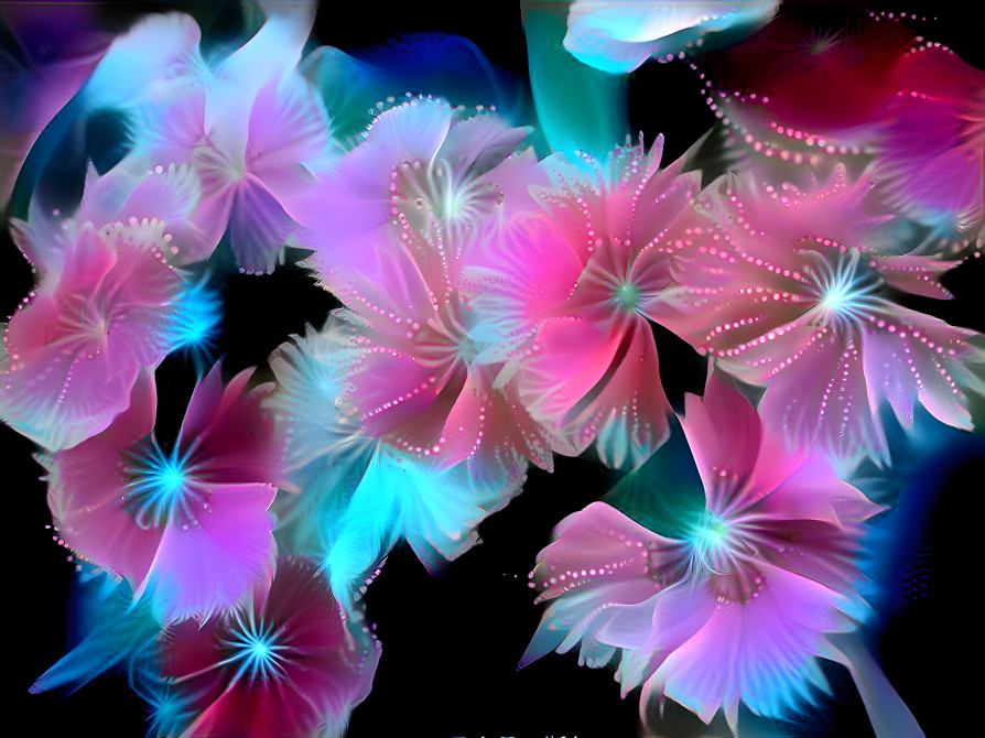 Brightly Lighted Flowers