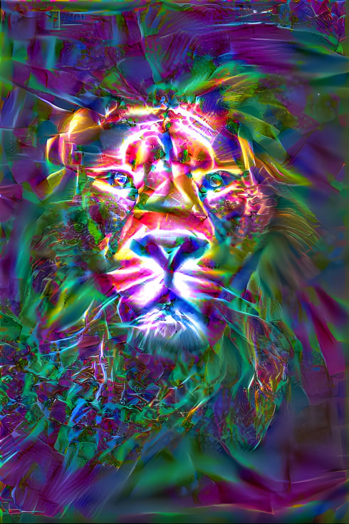 Colorful lion