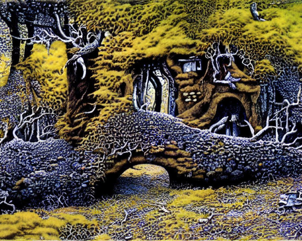 Detailed Stylized Landscape with Enchanted Forest Theme