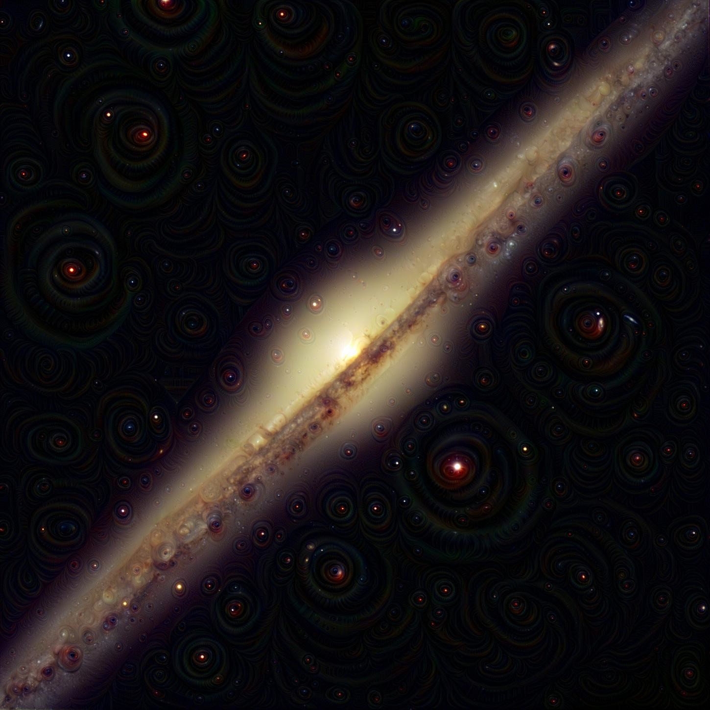 Sombrero galaxy and the deèp dream