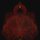 Bright fractal network resembling blood vessels on dark background