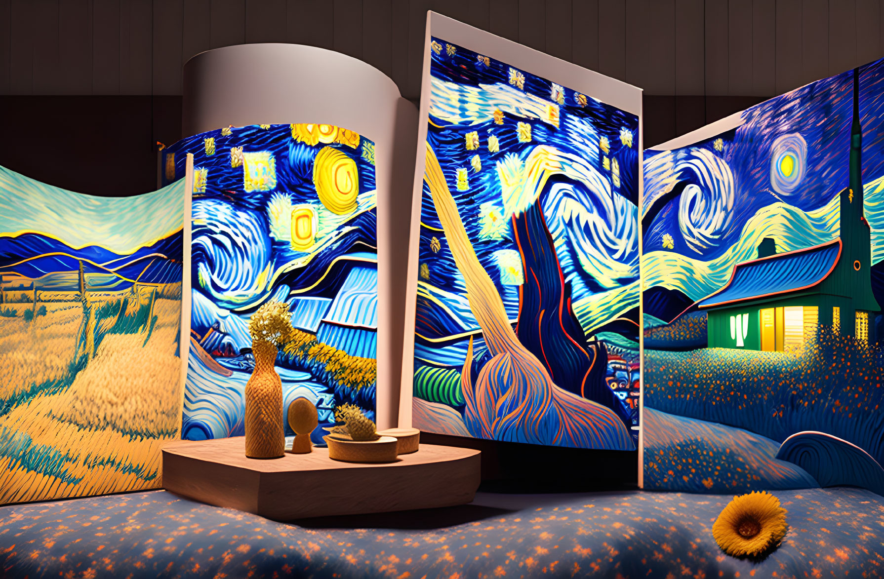 Larger-than-life Vincent van Gogh painting installations