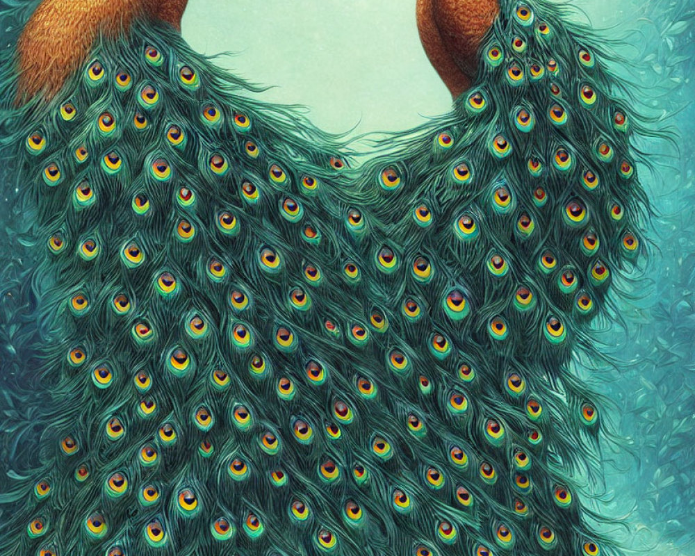 Vibrant blue and green peacocks with eye-like patterns on tails