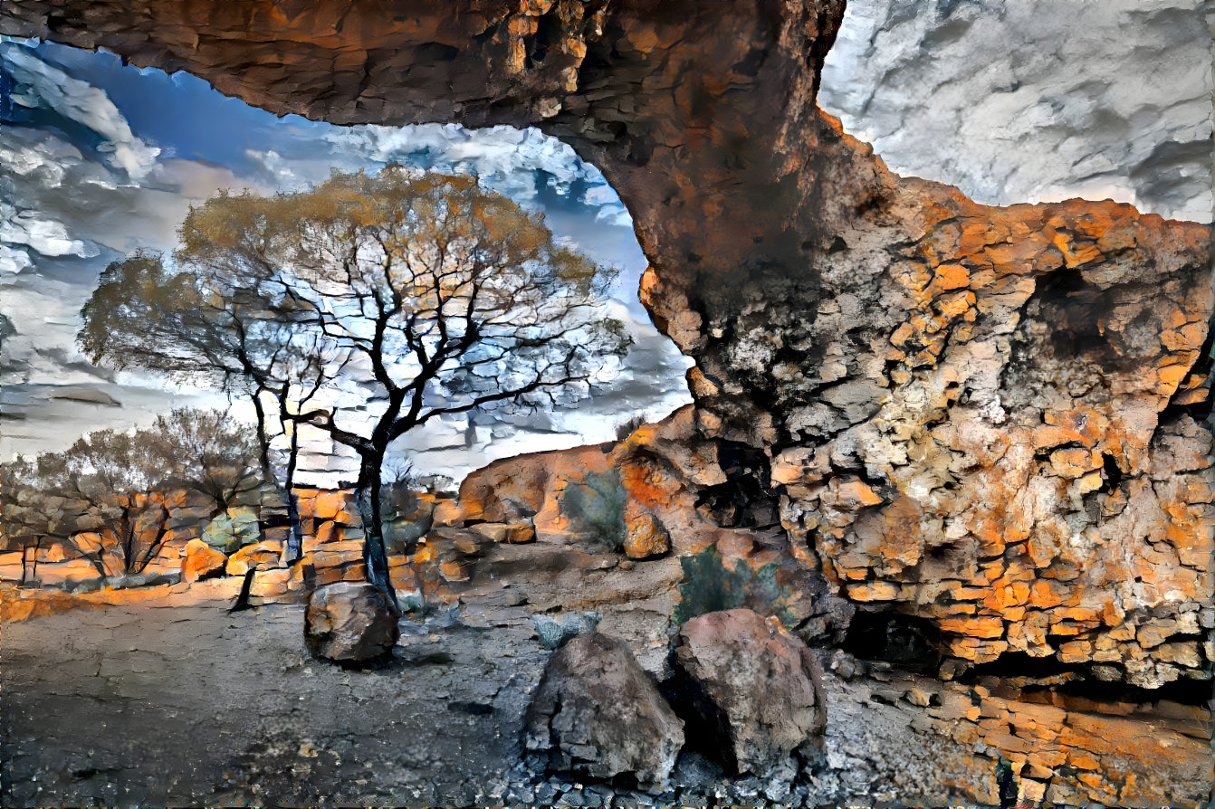 Rocks and blue sky