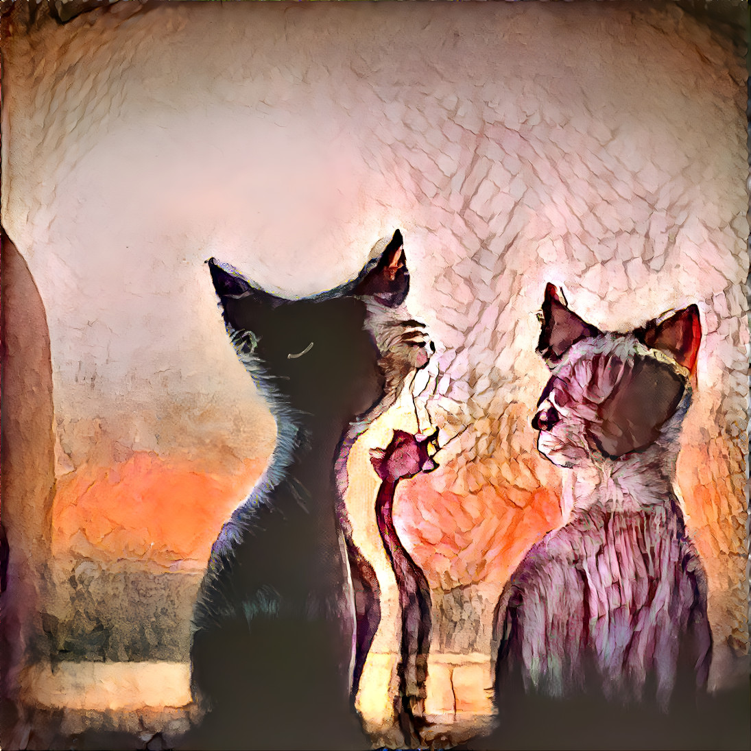 abstract cats