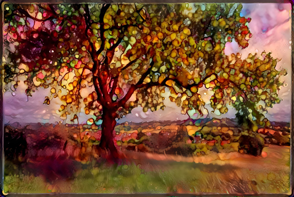 Alcohol Ink Tree