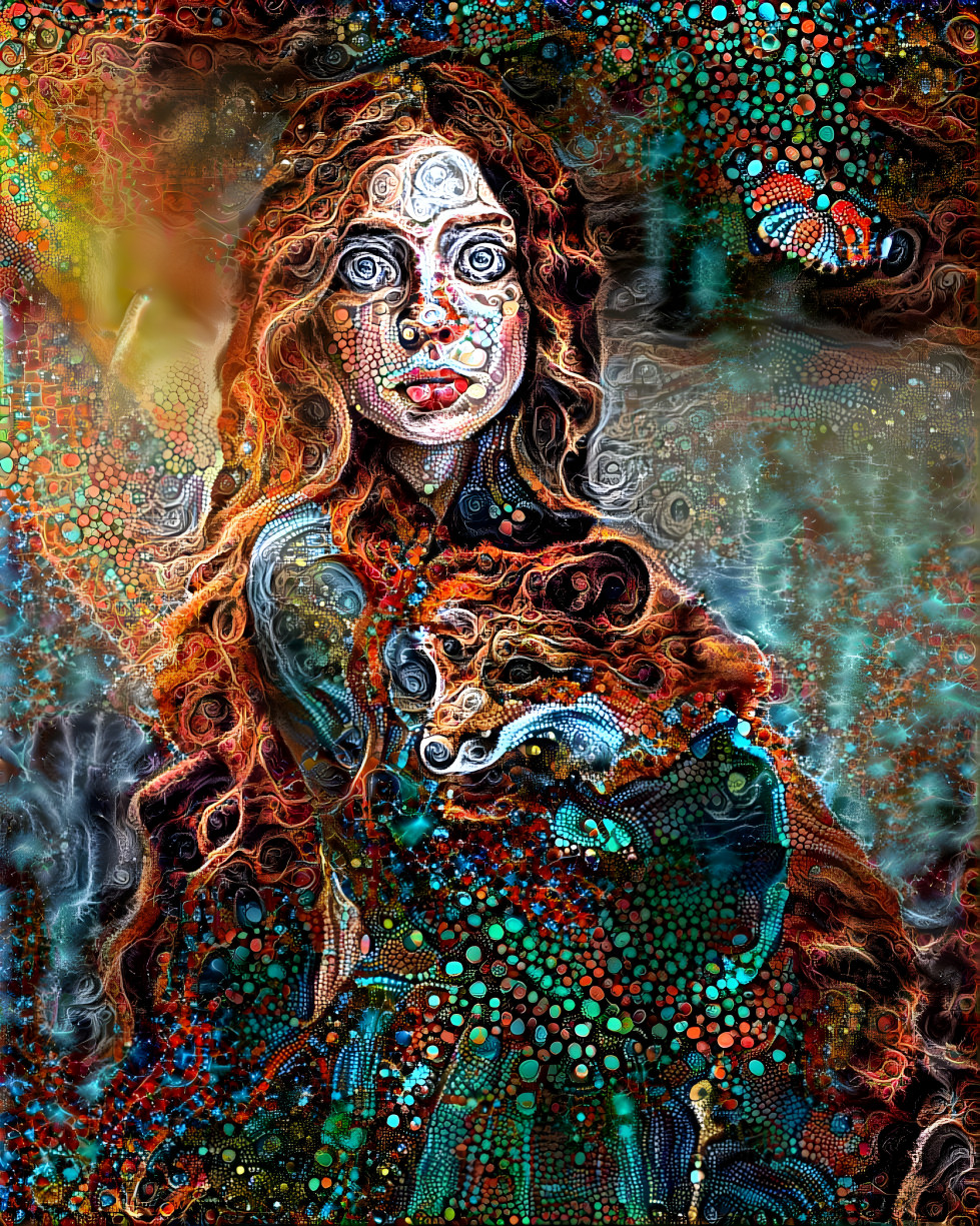 Girl with a fox