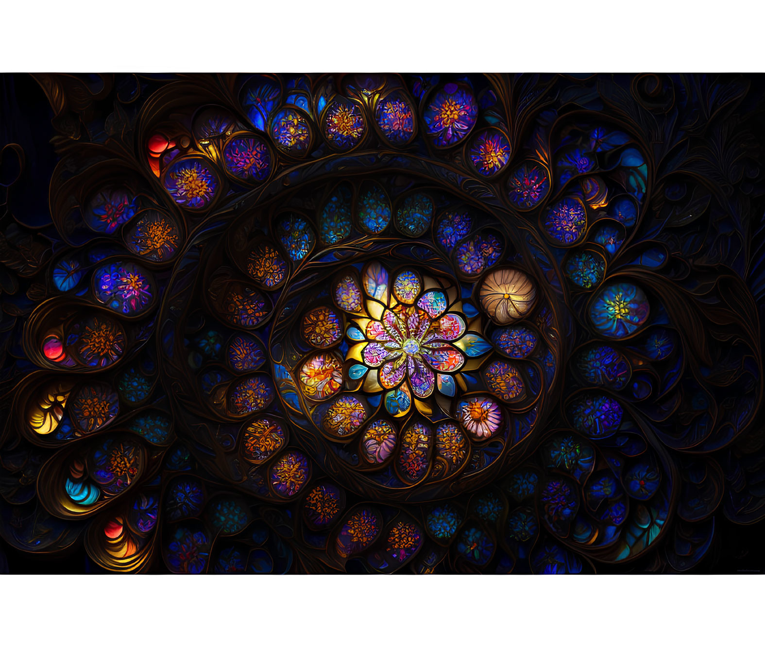 Colorful Intricate Stained Glass Window Design