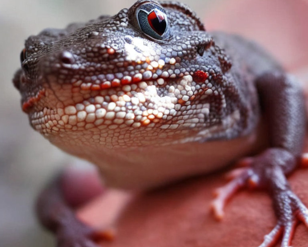 Detailed Close-Up of Gecko's Textured Skin and Vibrant Eye