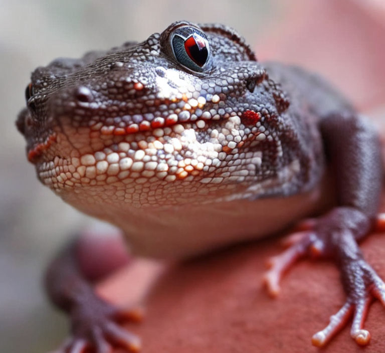 Detailed Close-Up of Gecko's Textured Skin and Vibrant Eye