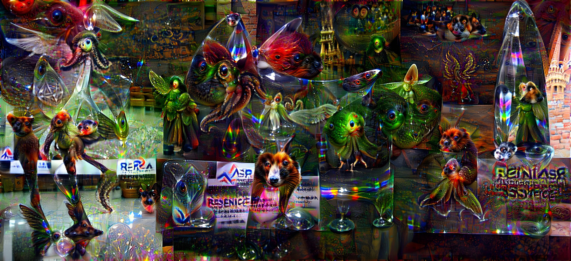 A psychedelic trip in space angel animal hybrid