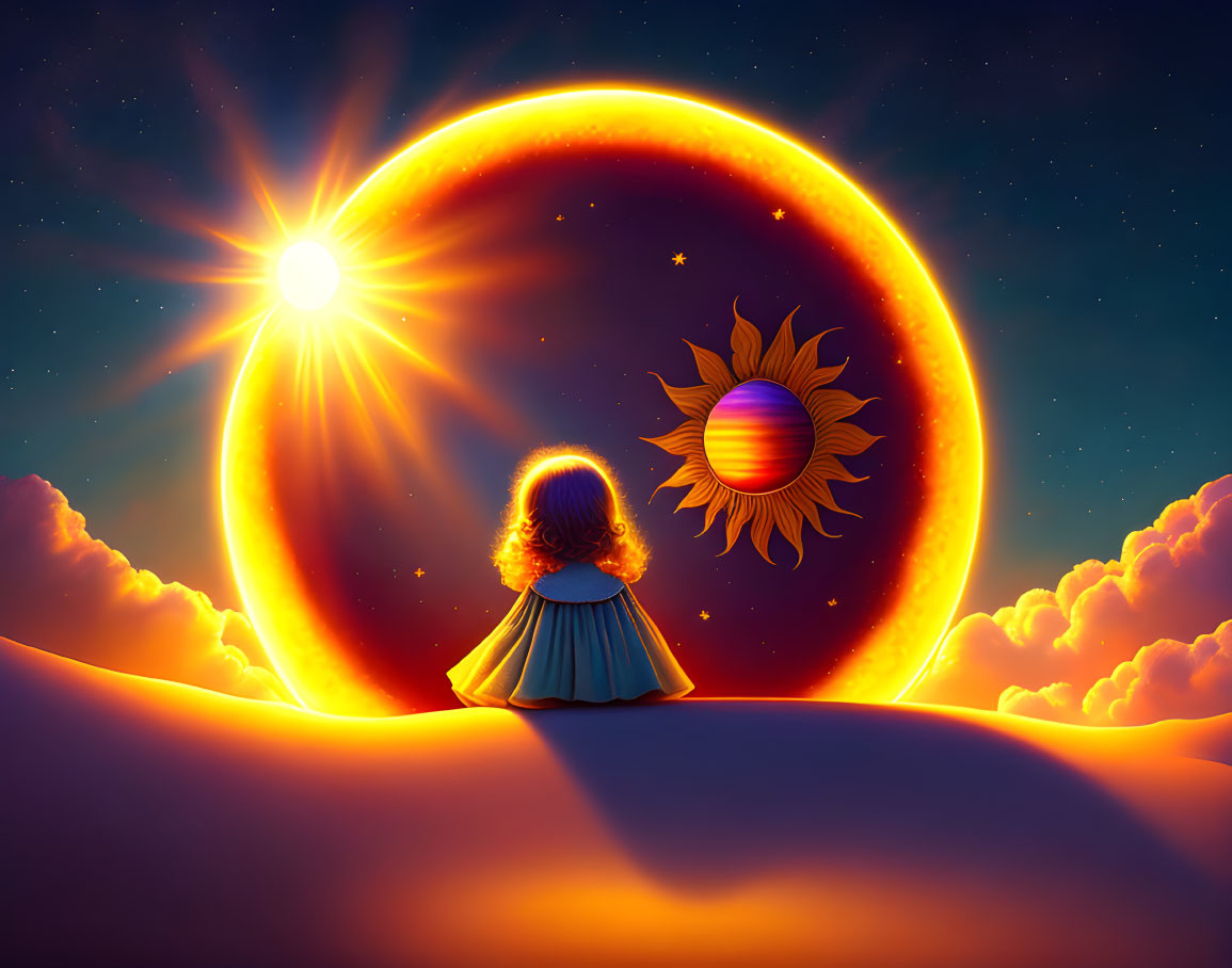 The Little Girl And The Sun <3