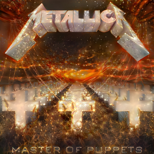 Master of Puppets Album Cover Description