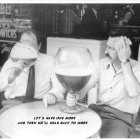 Café Scene with Two Men Engaged in Conversation