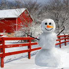 Romantic winter scene with embracing couple near wooden house