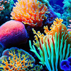 Colorful Coral Reef Ecosystem with Diverse Marine Life