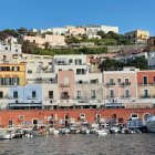 Vibrant Coastal Village with Colorful Houses and Boats