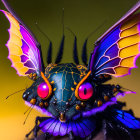 Colorful whimsical creature with butterfly wings and insect-fantasy fusion.