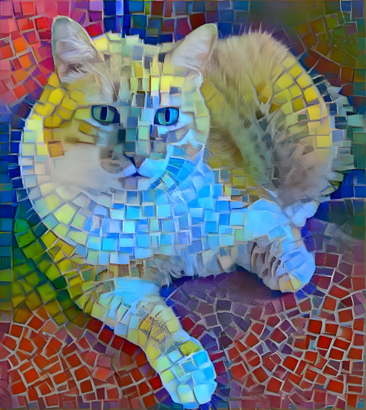 mosaic cat