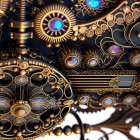 Intricate 3D Fractal Design with Metallic Textures and Organic Patterns