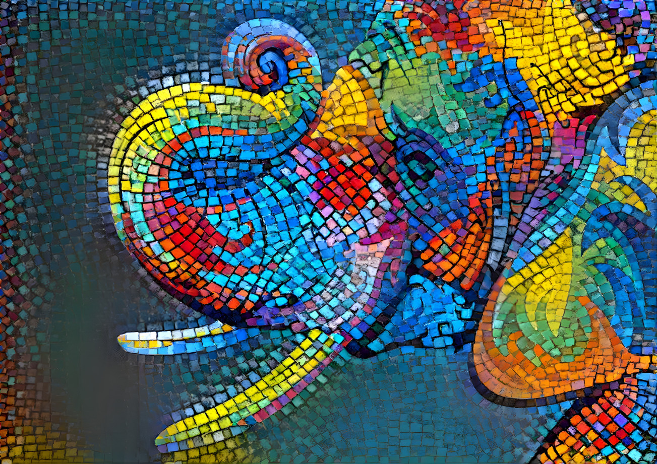 Multicolored elephant