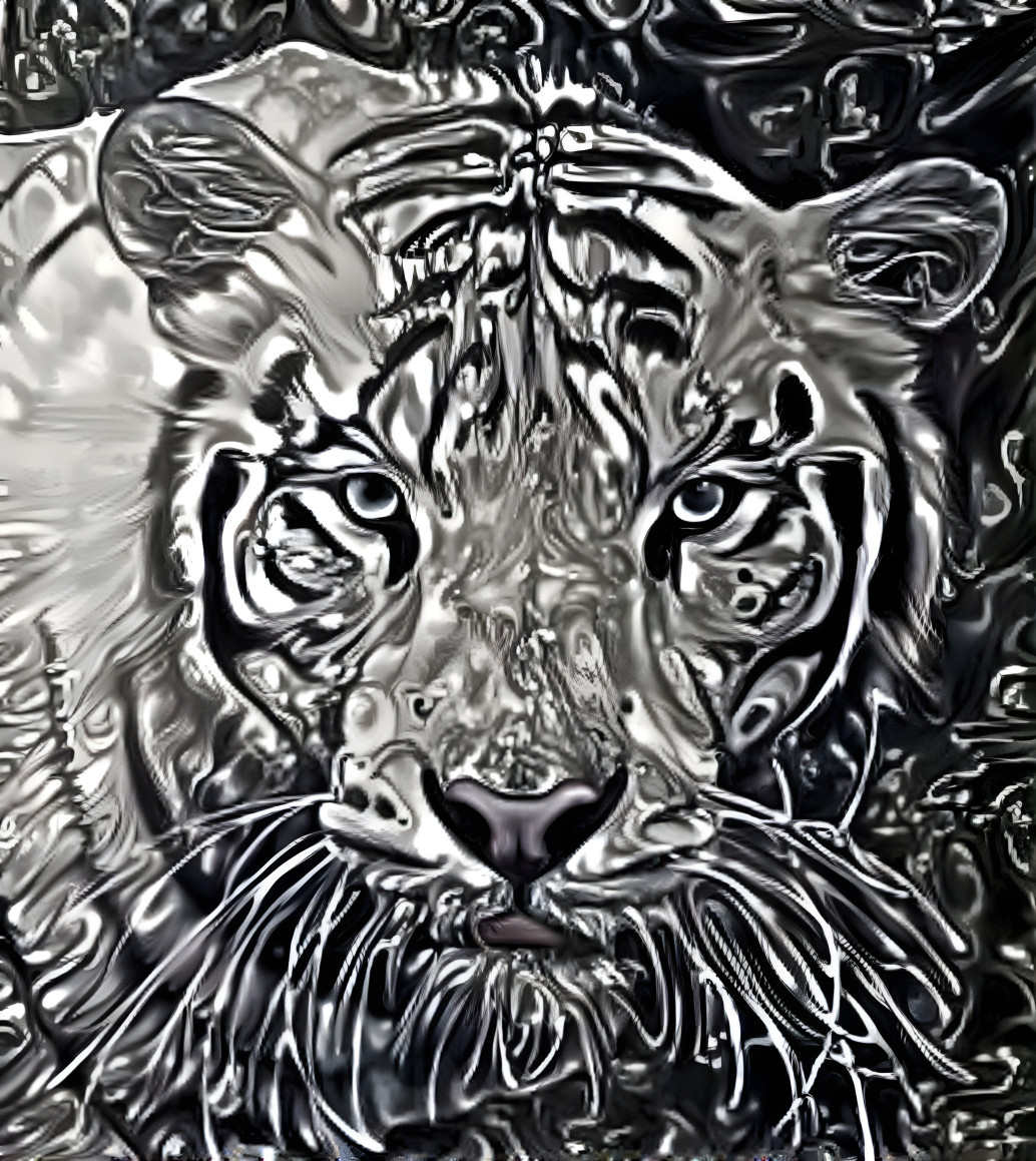 Laminated white tiger