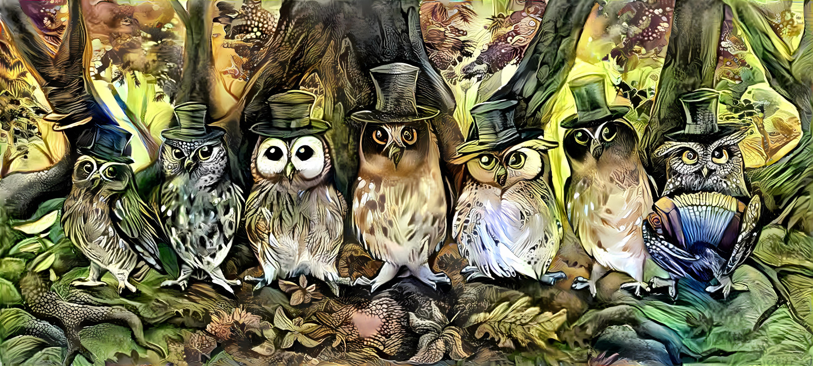 Seven Owls bring Good Luck . . . . . . . ☘️