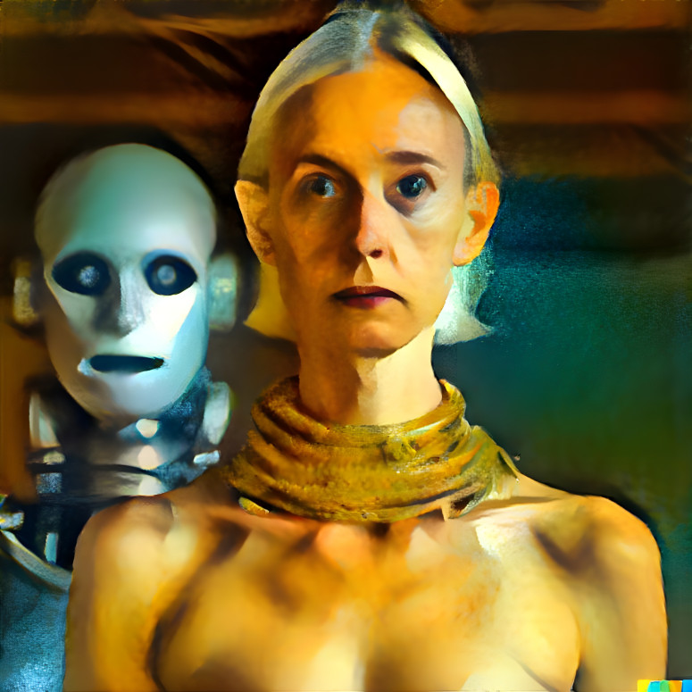 woman & robot