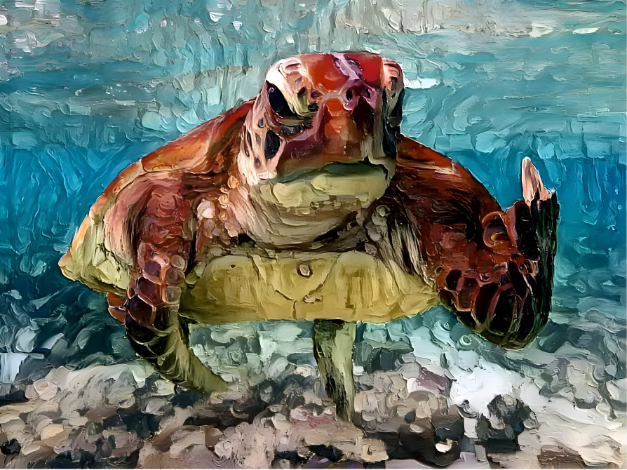 Mad turtle, painted.