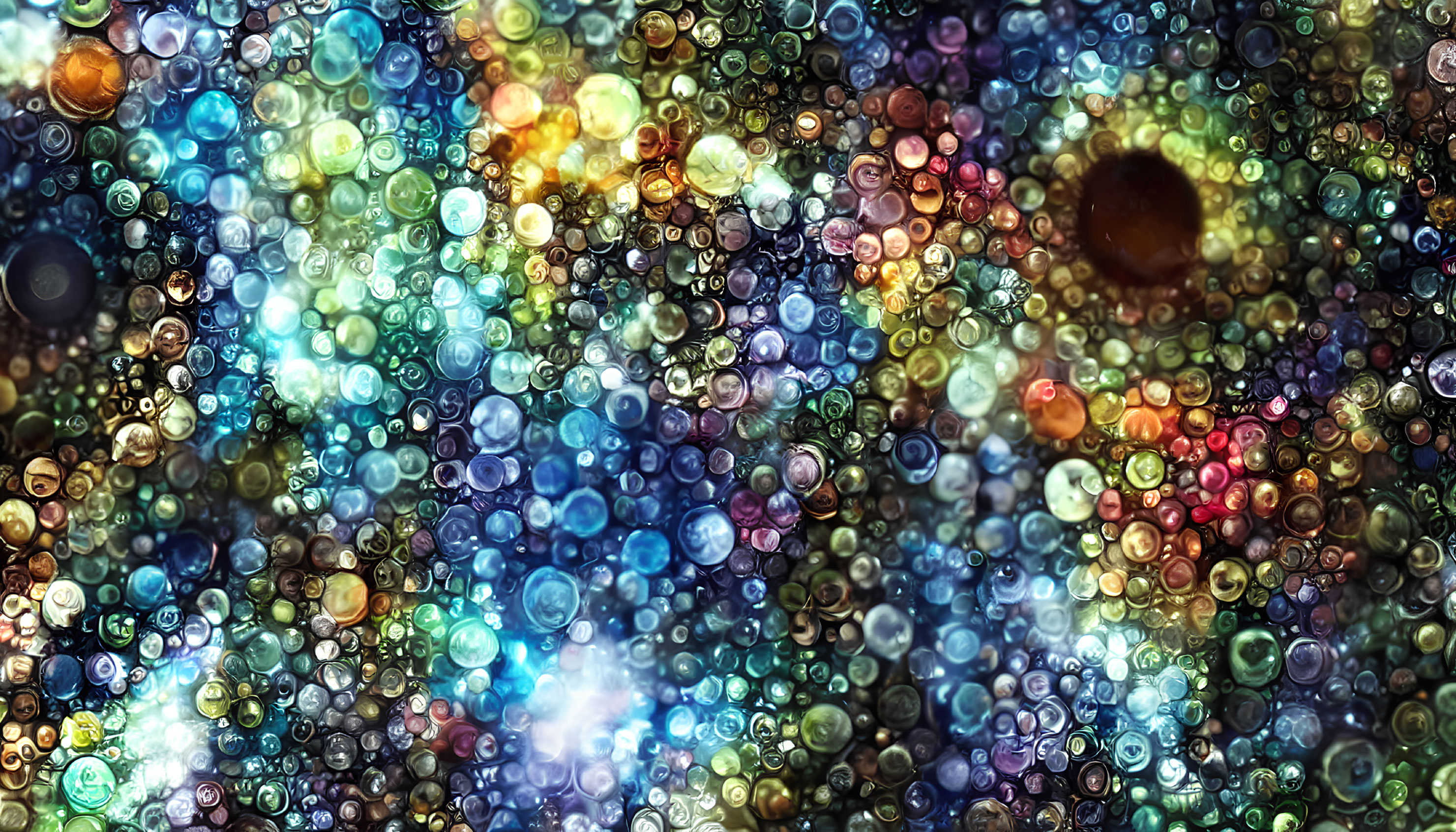 Colorful Abstract Art: Vibrant Circles Creating Bokeh Effect