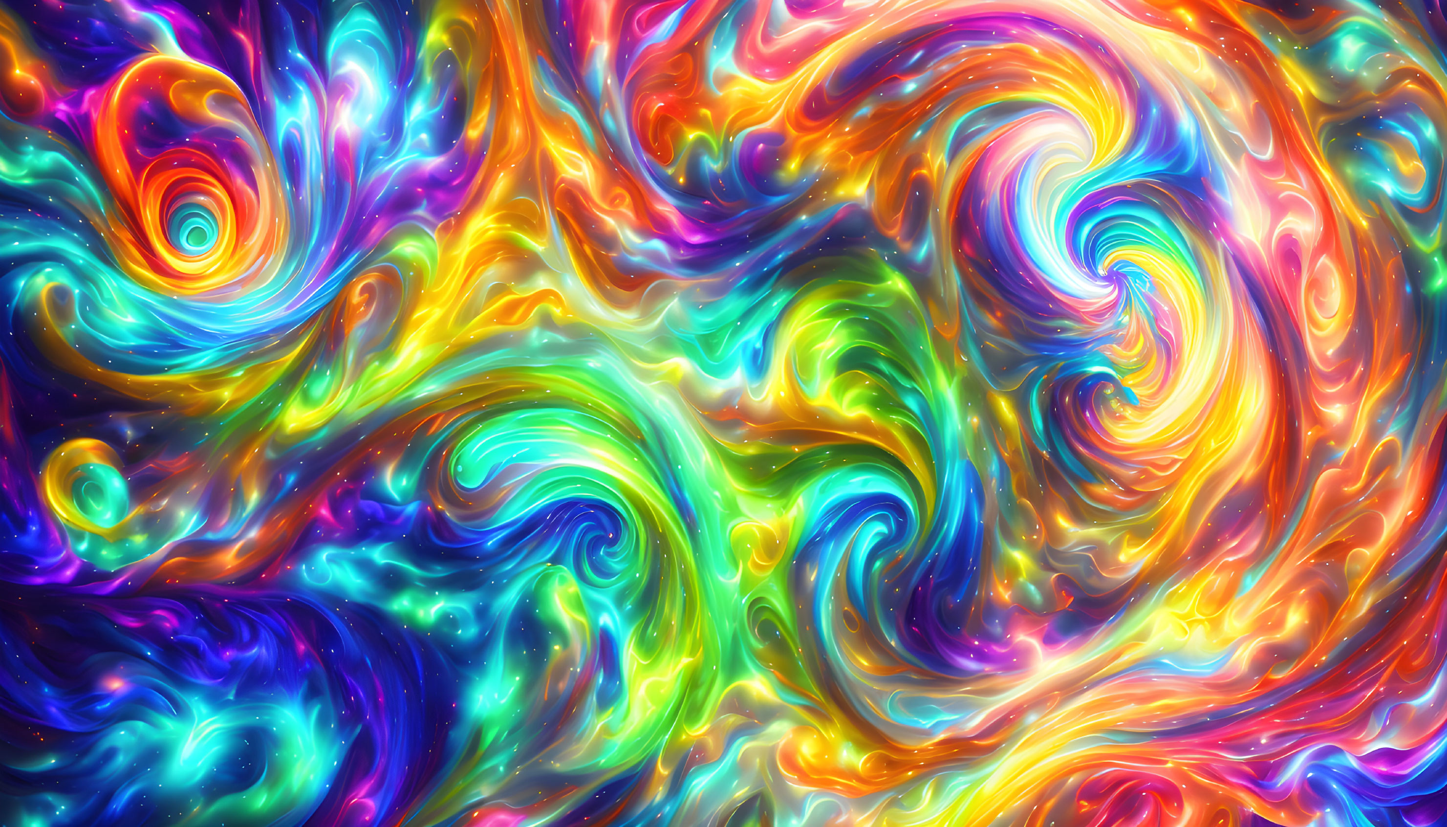 Colorful Abstract Psychedelic Fractal Pattern of Cosmic Fluidity