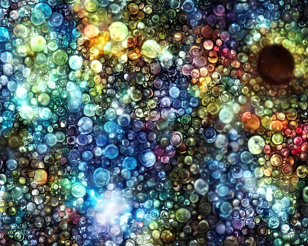 Colorful Abstract Art: Vibrant Circles Creating Bokeh Effect