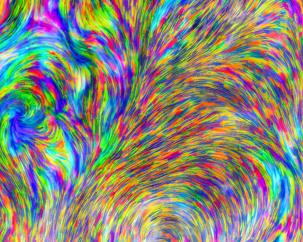 Colorful Abstract Swirl Pattern with Psychedelic Design