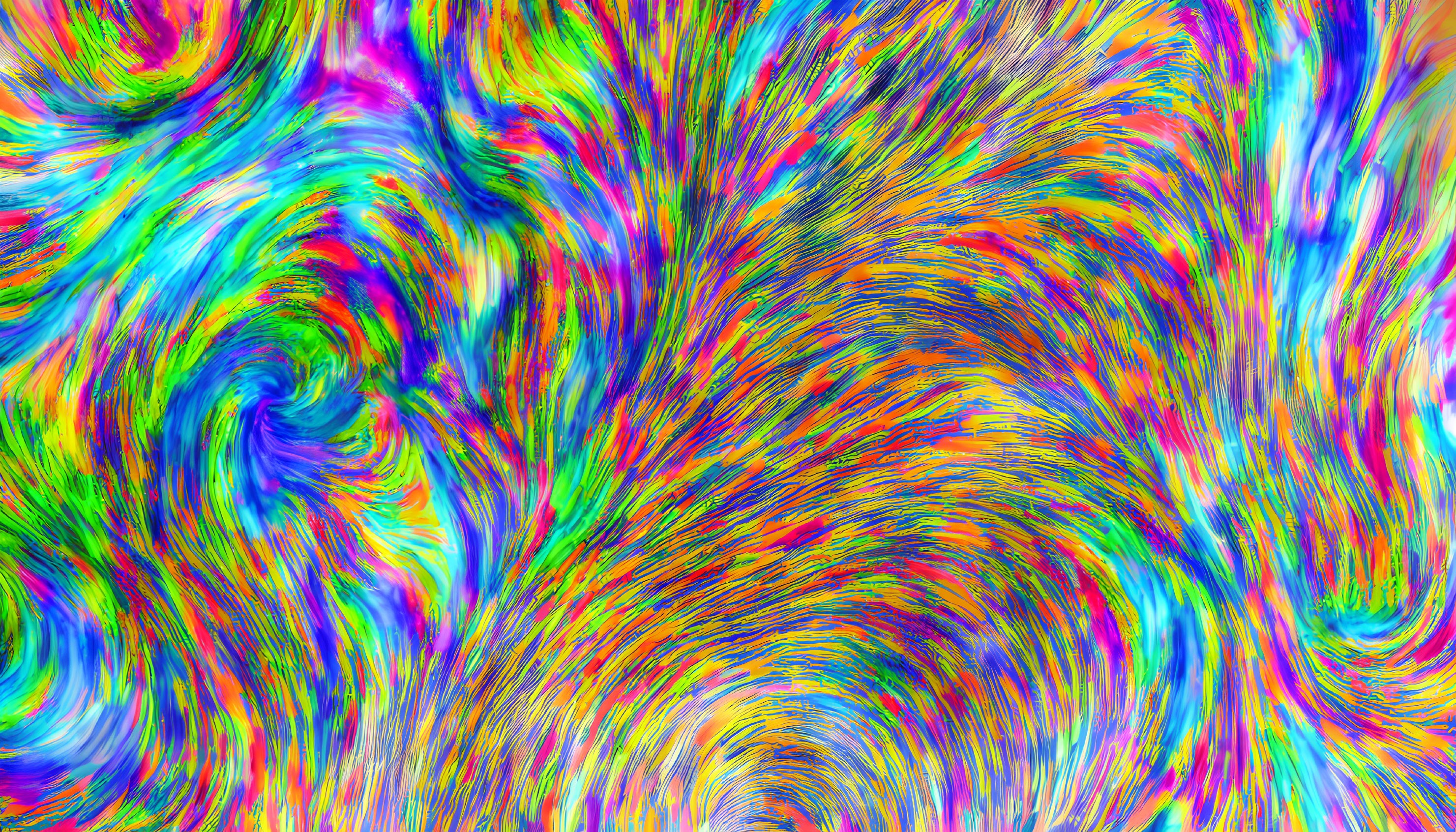 Colorful Abstract Swirl Pattern with Psychedelic Design