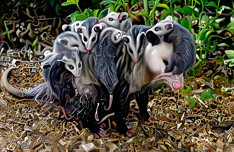 Opossum Mama & Babies