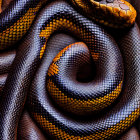 Yellow and Brown Patterned Snake on Textured Surface