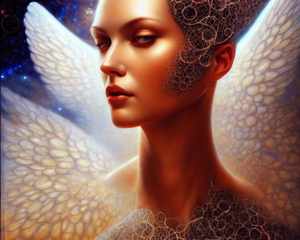 Serenity-themed artwork with female figure and butterfly wings