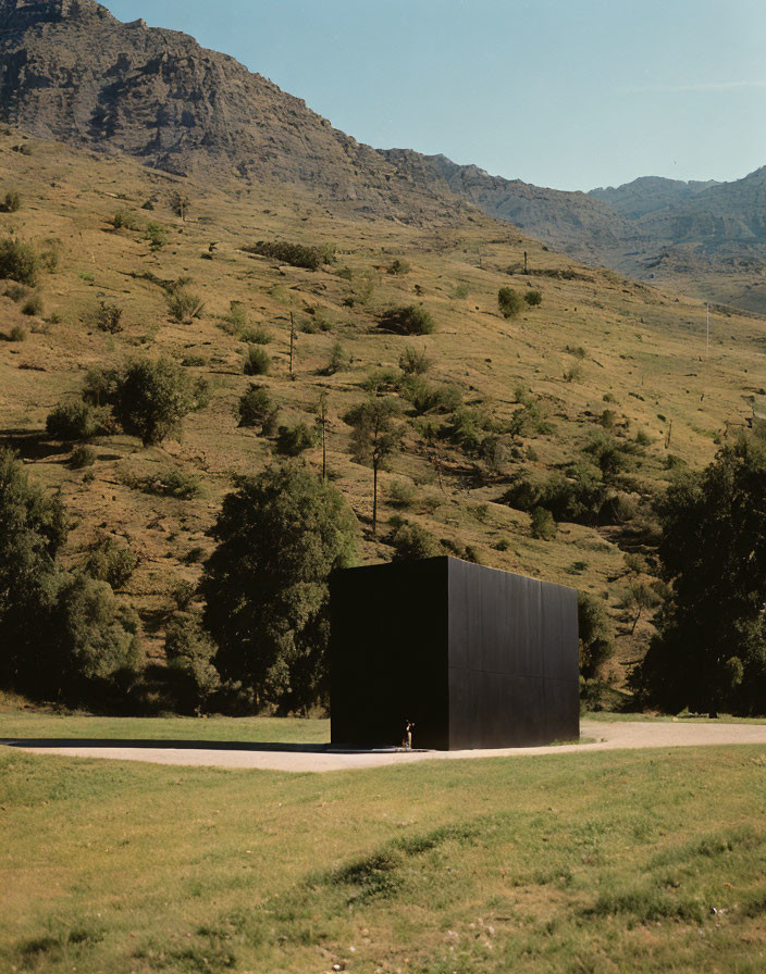 Mysterious Black Cube Structure in Green Valley