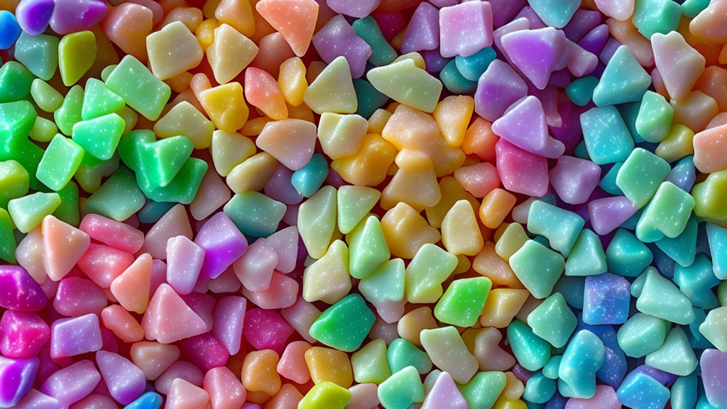 Assorted Pastel Triangle-Shaped Sugared Candies