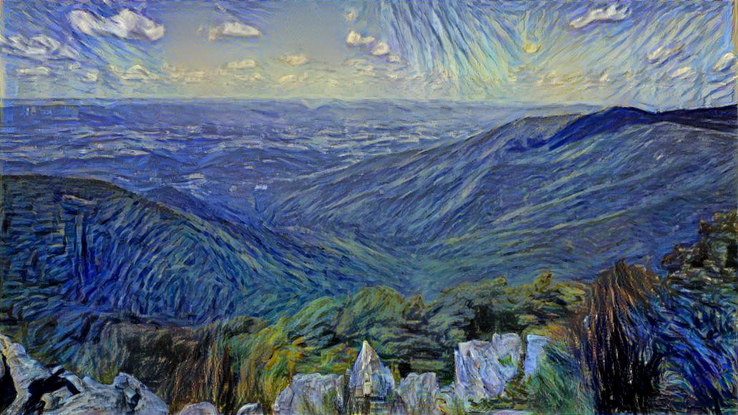 Shenandoah with starry night 