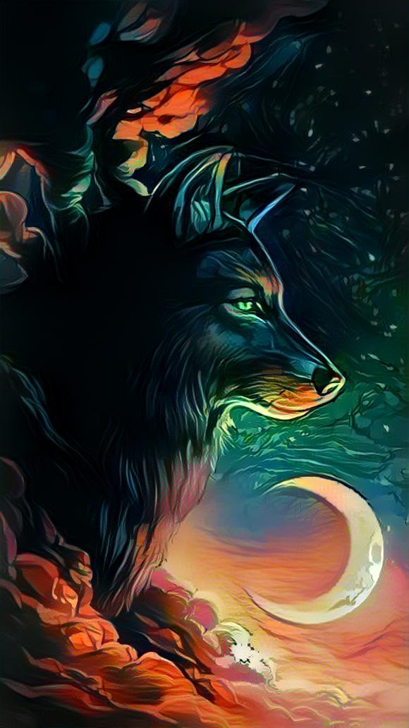 Wolf in Moonlight