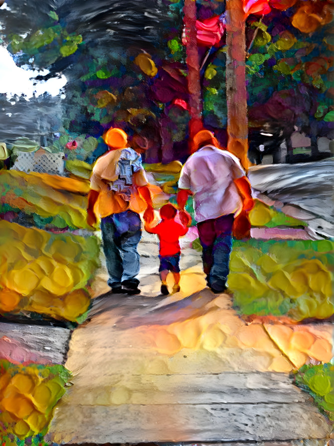 Walking with Dad and Grandpa