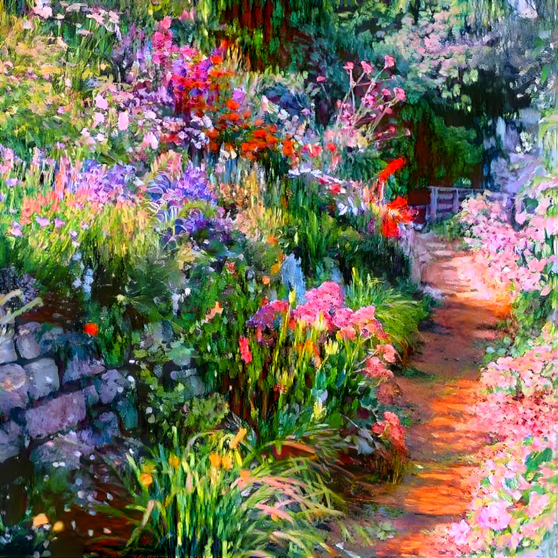 up the garden path