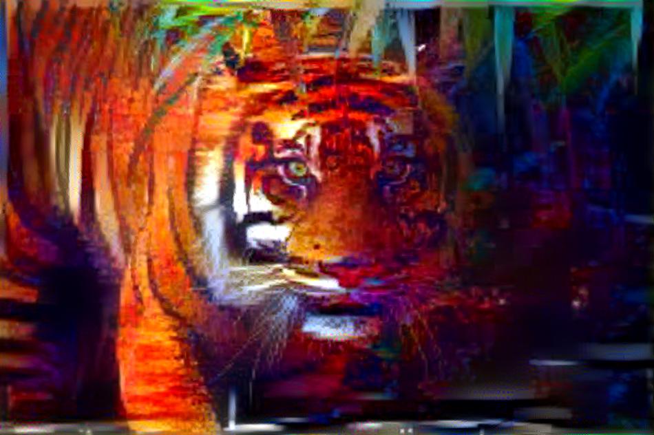 Abstract tiger art 