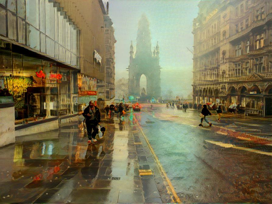 Scott monument in the mist