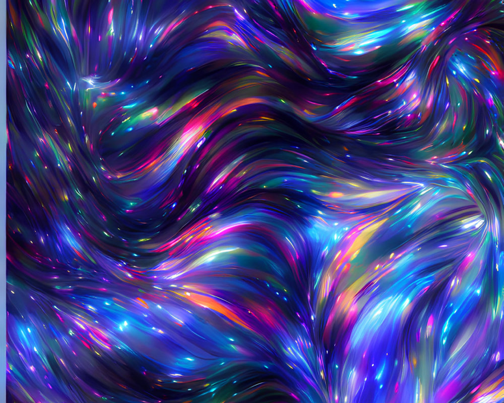 Colorful Abstract Swirling Patterns in Blue, Purple, Pink, and Teal