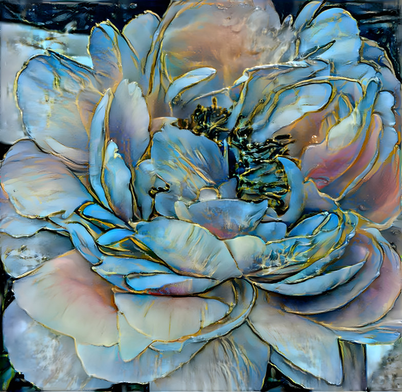 Blue peony