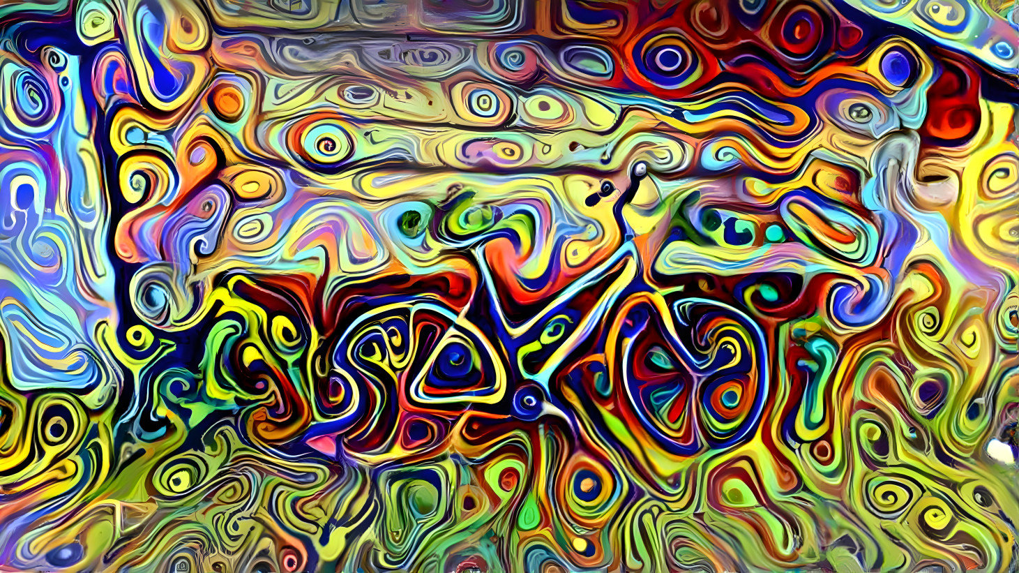 Old psychedelic broken bike