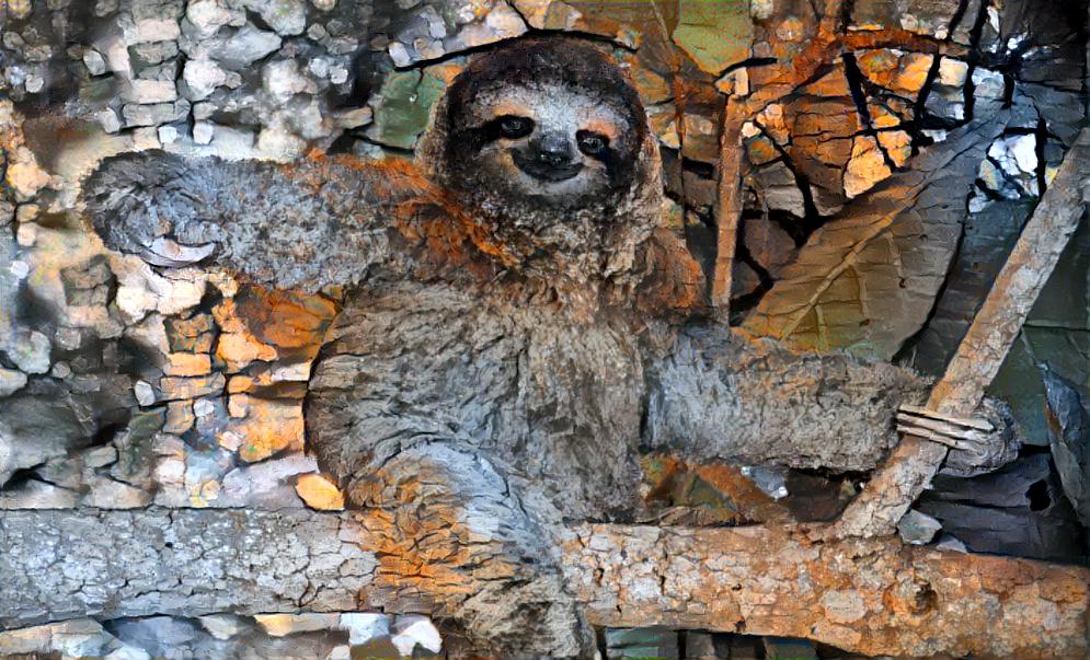 Sloth in tree