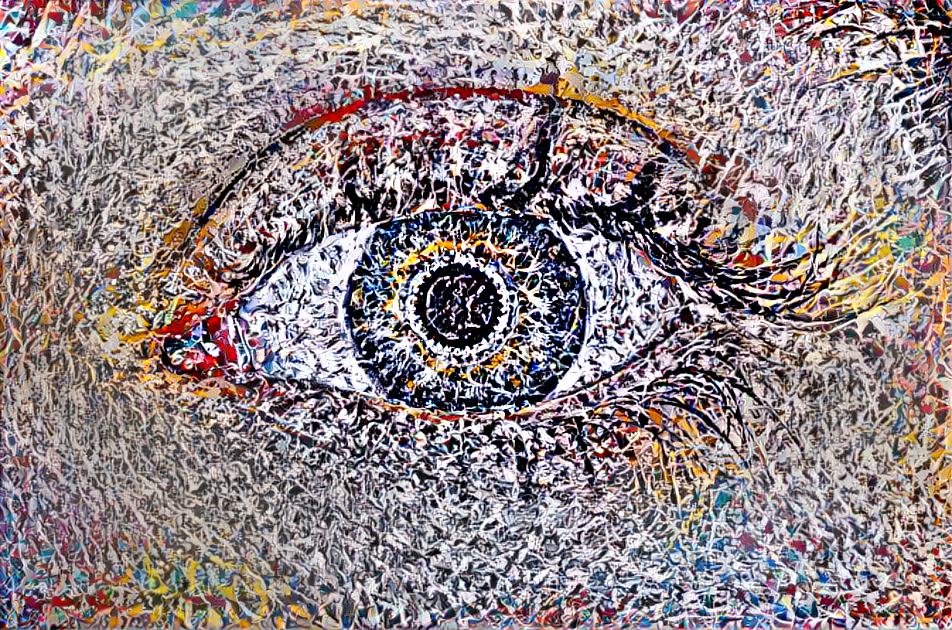 Eye in Jackson Pollock's style